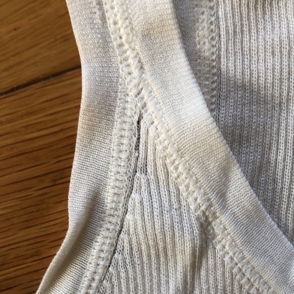 Evie Ribbed Cream Tank top Size Large - Picture 8 of 9